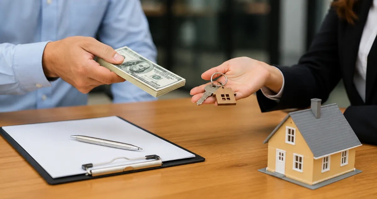 Schlüsselübergabe beim Immobilienverkauf